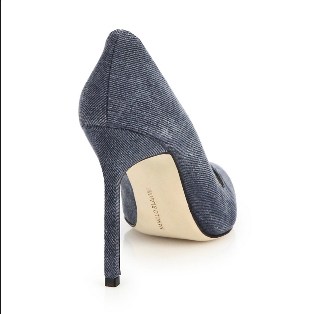 Manolo Blahnik Blue Heels - Picture 2 of 10